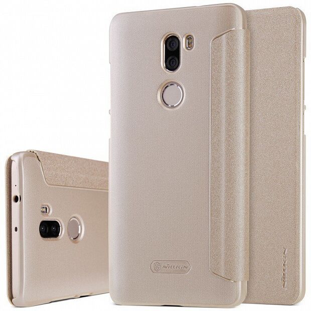 Чехол для Xiaomi Mi 5S Plus Nillkin Sparkle Leather Case (Gold/Золотой) 