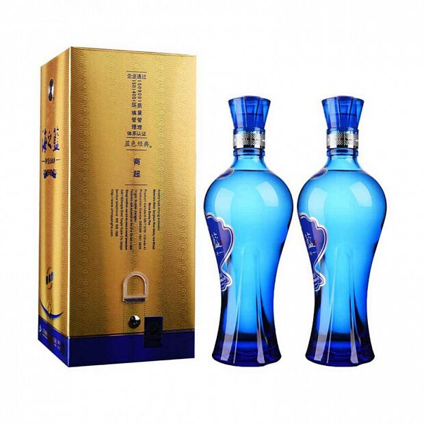 Ликер (2 бутылки по 520 ml.) Yahghe Sea Blue Ultimate Edition Soft And Fragrant 42° : отзывы и обзоры - 4