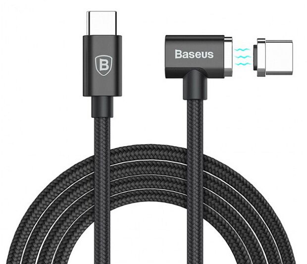 Кабель Baseus Magnet Type-C Cable (Side insert For Type-C) 1.5m (Black/Черный) 
