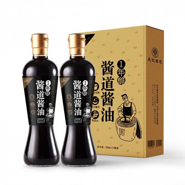 Соевый соус (2 шт. по 330 мл.) Xiaomi Yao Kee Sauce One Year Alcohol Sauce : характеристики и инструкции - 2