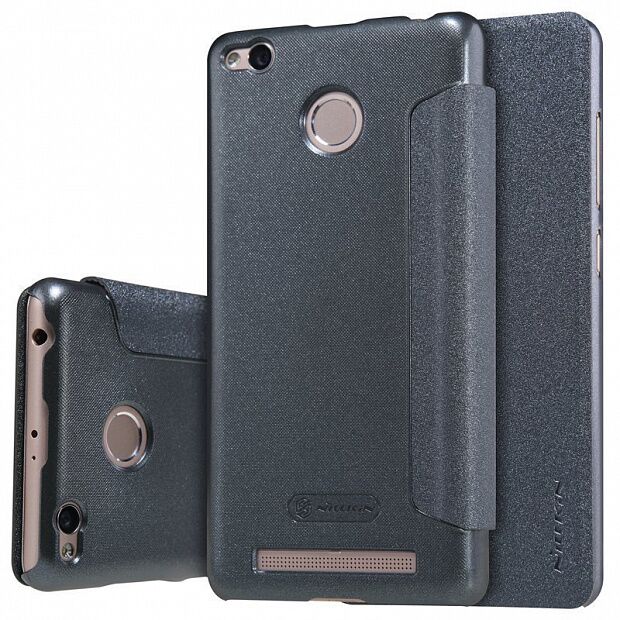 Чехол для Redmi 3 Pro/3S Nillkin Sparkle Leather Case (Black/Черный) 
