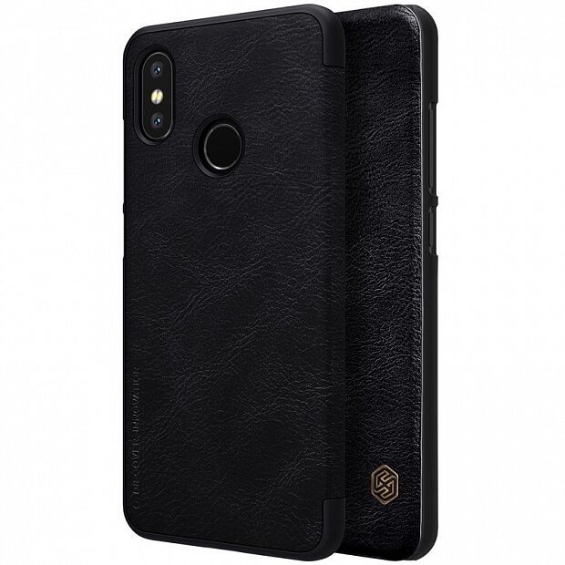 Чехол для Xiaomi Mi8 Nillkin Qin Leather (Black/Черный) 