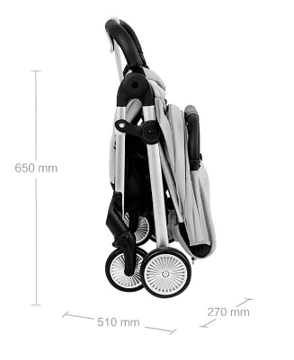 Складная коляска Qborn Seconds Seconds Baby Stroller (Black/Черный) - 3