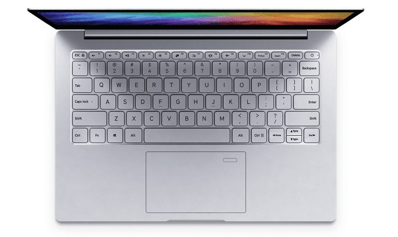 Внешний вид клавиатуры ноутбука Xiaomi Mi Notebook Air 13.3"